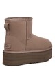 UGG Ghete flatform rezistenta la apa din piele intoarsa Classic Mini Femei