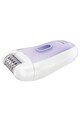 Philips Epilator  SatinSoft HP6520/01, Acumulator, Discuri metalice, 20 Puncte de prindere, 2 Viteze, Alb/Mov Femei