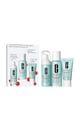 Clinique Set cadou  Anti-Blemish 3 step Skin Care System: Spuma de curatare 50 ml + Lotiune de curatare 100 ml + Crema hidratanta 30 ml Femei