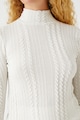 KOTON Szűk fazonú csavart kötésmintás pulóver női