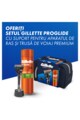 Gillette Proglide ajándékkészlet: Borotva + Fusion Ultra Sensitive borotvagél, 200 ml + Borotvaállvány + Utazótáska férfi