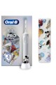 Oral-B Periuta de dinti electrica  Pro Kids pentru copii, Curatare 2D, 2 programe, 1 capat, 4 autocolante, trusa de calatorie Baieti