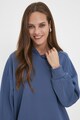 Trendyol Laza fazonú egyszínű pulóver kapucnival női