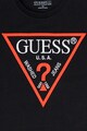 GUESS JEANS Logómintás pamutpóló Fiú