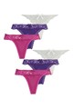 Hunkemoller Set de chiloti tanga de dantela - 6 perechi Femei