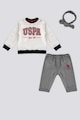 U.S. Polo Assn. Set de bluza de trening, pantaloni si bentita Fete