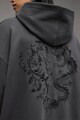 AllSaints Auru Rihan bő fazonú kapucnis pulóver hímzéssel női