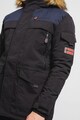 Geo Norway Anicar kapucnis egyszínű télikabát férfi