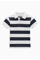 NEXT Tricou polo alb cu bleumarin in dungi Baieti