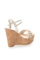 Oakoui Sandale wedge albe Consuelo Femei