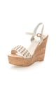 Oakoui Sandale wedge albe Consuelo Femei