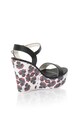 Fiorucci Sandale negru si alb cu platforma wedge Femei