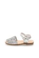 Zee Lane Sandale slingback argintii stralucitoare de piele Asia Fete