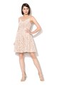 Little Mistress Rochie evazata bej cu alb de dantela Femei