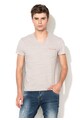 Zee Lane Denim Тениска в светлосив меланж с джоб на гърдите Мъже