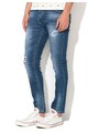 Zee Lane Denim Blugi albastri cu rupturi decorative discrete Barbati