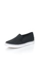 OMS by Original Marines Pantofi slip-on negri cu aspect tesut Barbati