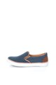 OMS by Original Marines Pantofi slip-on bleumarin cu maro scortisoara Barbati