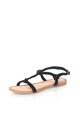 Gioseppo Sandale negre de piele intoarsa cu design innodat Parea Femei