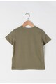 Esprit Tricou verde militar cu imprimeu frontal multicolor Baieti