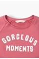 Mango Bluza sport roz prafuit cu imprimeu Moments Fete