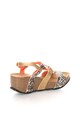 DESIGUAL Sandale wedge negru cu auriu Femei