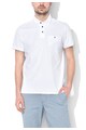 Ted Baker Tricou polo alb cu garnituri texturate Clay Barbati