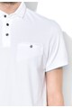 Ted Baker Tricou polo alb cu garnituri texturate Clay Barbati