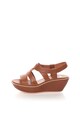 Camper Sandale wedge maro de piele Damas Femei