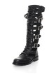 Diesel Black Gold Cizme negre de piele cu decupaje Femei