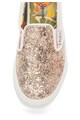 Pepe Jeans London Pantofi slip-on aurii stralucitori Fete