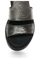 Tosca Blu Sandale wedge negru cu argintiu de piele Mojito Femei