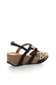 DESIGUAL Sandale wedge negre cu design cu margele Anissa Femei