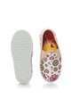 DESIGUAL Pantofi slip-on alb si fucsia cu desene Fete