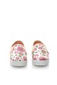 DESIGUAL Pantofi slip-on alb si fucsia cu desene Fete