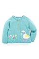 JoJo Maman Bebe Cardigan verde marin cu ratusca Fete