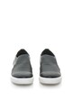 GUESS Pantofi slip-on negri de piele cu model reptila Barbati