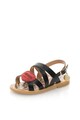 Guess Sandale slingback negre cu detaliu auriu Baieti