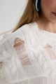 DeFacto Csavart kötésmintás enyhén áttetsző pulóver női
