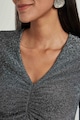DeFacto V-nyakú csillámos midiruha női