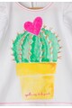 Agatha Ruiz de la Prada Tricou alb cu cactus Fete