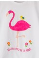 Agatha Ruiz de la Prada Tricou alb cu aplicatii Fete