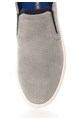 Replay Pantofi slip-on gri de piele nabuc Rolling Barbati