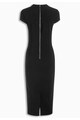 NEXT Rochie neagra cu insertie de plasa in partea superioara Femei