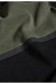 NEXT Tricou slim fit negru cu verde oliv Barbati