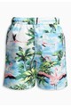 NEXT Pantaloni scurti de baie albastri cu imprimeu cu flamingo Baieti