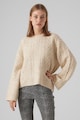 Vero Moda Bő fazonú gyapjútartalmú csavart kötésmintájú pulóver női
