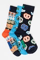 Happy Socks Uniszex hosszú szárú zokni szett mintával - 3 pár férfi