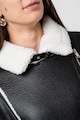 Vero Moda Jacheta de piele ecologica cu garnituri de blana shearling sintetica Camma Femei