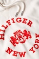 Tommy Hilfiger Kapucnis pulóver kontrasztos mintával női
